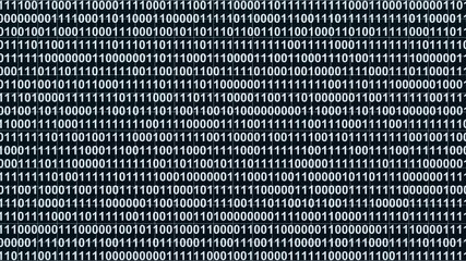 Binary computer code random number background. Abstract digital numbers in a futuristic environment, data processing, symbolizing technology and information transformation. Seamless Looping Animation - Powered by Adobe