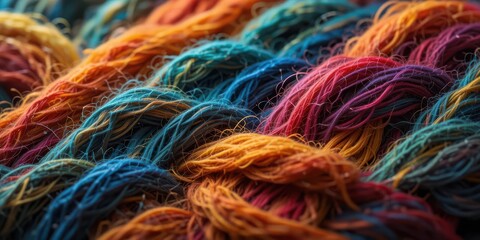  Fiber Art Interwoven Colors in Detail Handmade Craft, Textile Design, Warm Tones