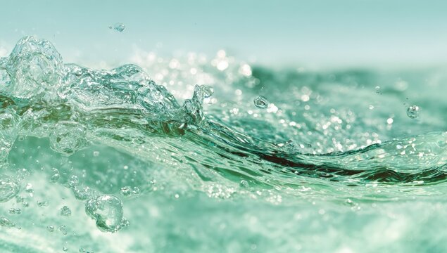 Close-up turquoise water waves