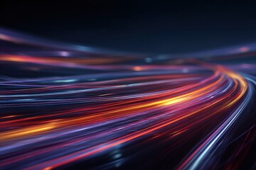 Abstract swirling light trails