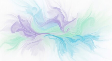 Fototapeta premium Pastel abstract background with flowing, ethereal watercolor texture. Perfect for Easter, Spring, wedding invitations, banners, and dreamy designs. Serene backdrop.