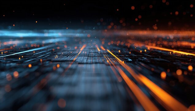 Abstract digital landscape - Powered by Adobe