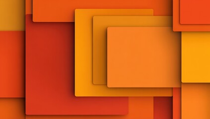 Abstract layered squares in warm orange tones