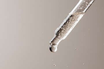 Droplet of liquid from a glass dropper