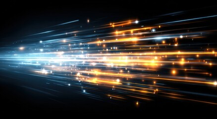 Abstract digital speed streaks of light