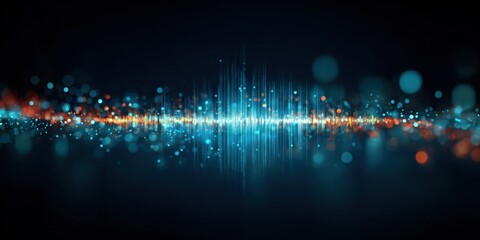 Abstract digital audio wave graphic