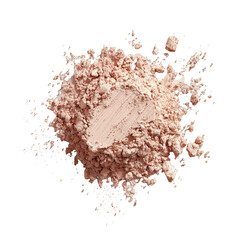 Light-pink powder bursts outward