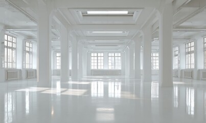 Empty, bright, white space