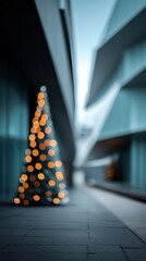 Softly defocused christmas tree  holiday decor background