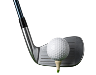 Minimal Golf Club with Ball Cutout