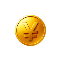 Fototapeta premium Gold Coin, Luxury 3D Render of a Gold Coin Embossed with the Japanese Yen