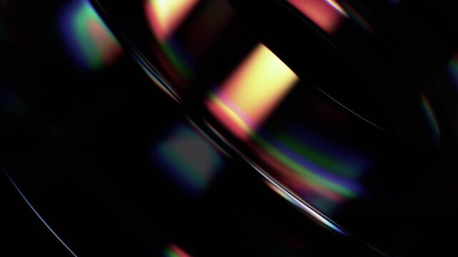 Abstract animation, background with color refraction effect, 4k seamless looped video, 3d render