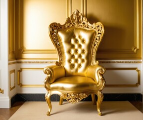 Luxurious Golden Throne Chair 4