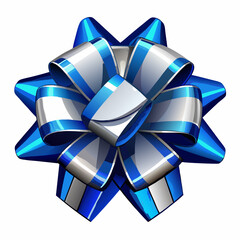 blue gift bow