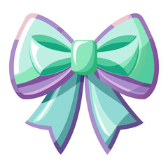 green ribbon bow