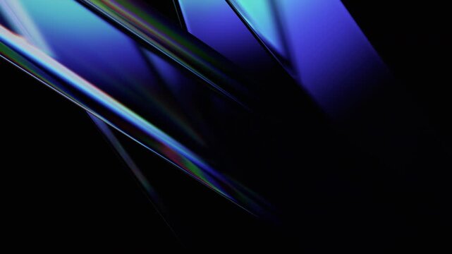 Abstract animation, 3d render of futuristic background with color dispersion effect, 4k seamless looped video