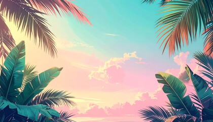 Tropical Paradise Sunset View