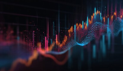 Abstract financial data visualization