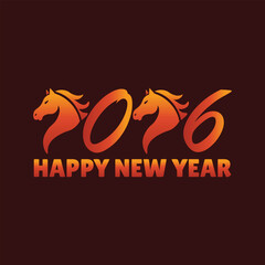 happy 2026 new year, fire horse chinese new year