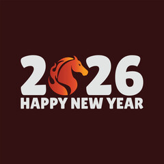 happy 2026 new year, fire horse chinese new year