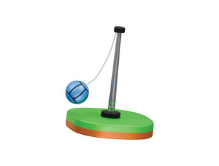 tetherball icon 3d illustration render