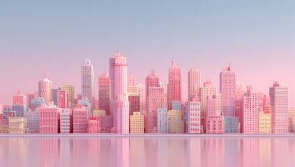 Pastel cityscape panorama (1)