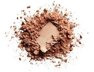 Light beige powder, scattered, centered