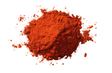Red spice powder, clustered in a mound