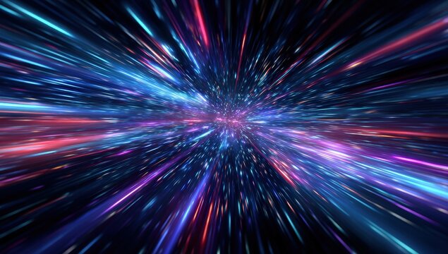 Abstract vibrant speed blur - Powered by Adobe