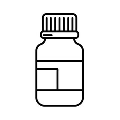 Obraz premium Medicine bottle with pills and liquid isolated on transparent background