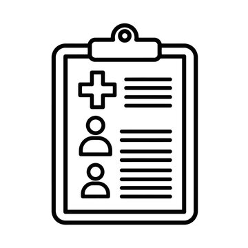 Business illustration with a checklist on a clipboard icon, a vector concept for saving data and checking documents