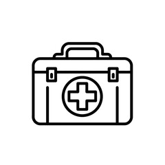 Obraz premium First aid kit icon vector illustration