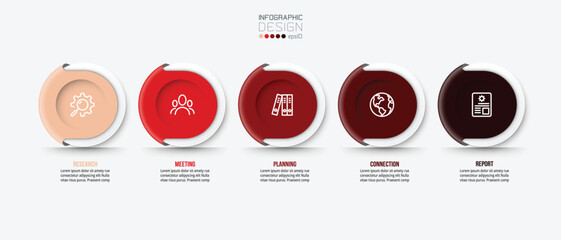 Business concept infographic template with option.
