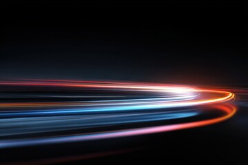 Abstract swirling light trails