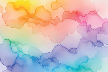 Soft watercolor splashes in rainbow colors creating a beautiful, ethereal, and artistic background for creative designs