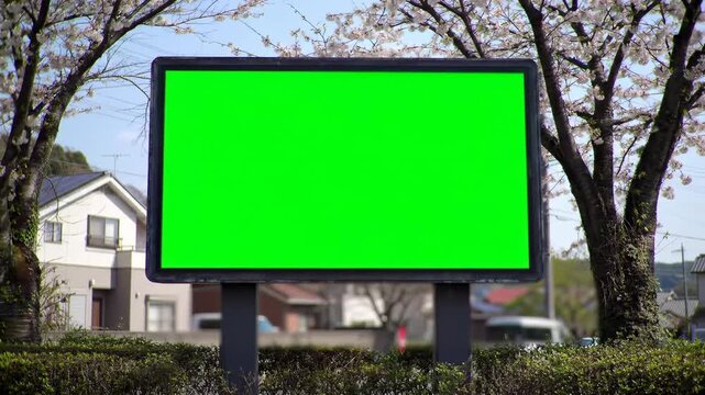 Billboard Mockup Timelapse with Green Screen