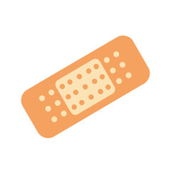 A simple illustration of a bandage, showing the adhesive and absorbent pad.