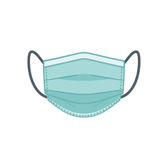 Simple illustration of a light teal-colored face mask.
