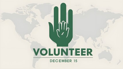 Obraz premium Vector illustration on the theme of International Volunteer day for Economic and social Development on December 5th.