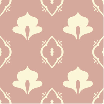 Seamless pattern background with plant and flower theme