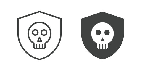 Cyber attack icon. Line and glyph solid icon. Editable stroke and Perfect pixel isolated on white background. Vector illustration