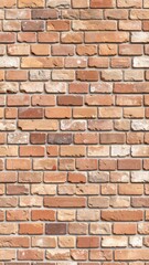 Rustic Brick Wall Texture in Shades of Brown and Red with Neutral Mortar