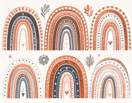 Colorful rainbow art collection