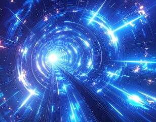 Digital tunnel with bright light