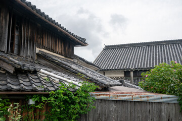 日本の兵庫県姫路市網干区の古くてとても美しい建物