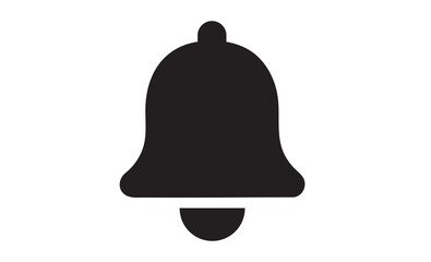 Minimalist bell icon illustration isolated
