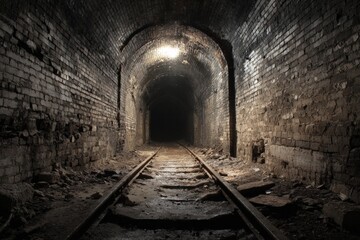 Obraz premium Dark, abandoned tunnel