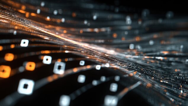 Abstract digital wave patterns