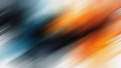 Abstract Diagonal Streaks of Blue Black and Orange Motion Blur Background color