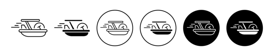 Plant Sprouting in Bowl Icon Set, Isolated on White Background